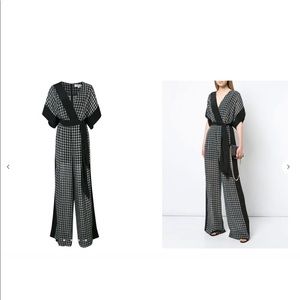 DVF Diane Von Furstenberg Windowpane Jumpsuit (0)